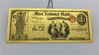 U.S. Collectible Gold Bill