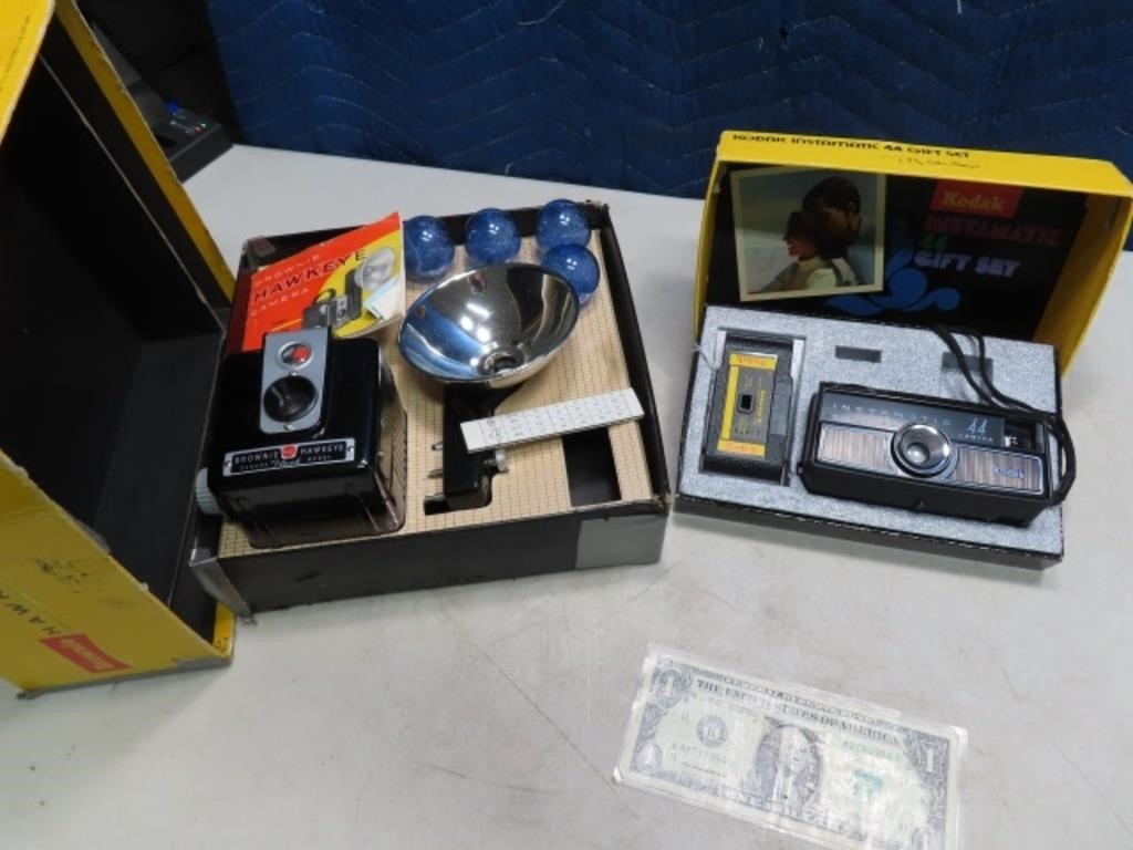 vintage Kodak Camera & Parts in boxes