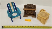 Wooden coaster sets and flower pot holder