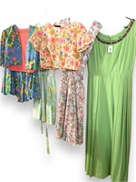 Vintage Ladies Spring Floral Dress & Clothes Lot