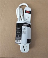 Belkin 6-Outlet Power Strip With 3ft Cord, White