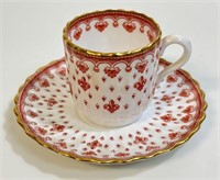 BEAUTIFUL SPODE BONE CHINA DEMI TASSE & SAUCER