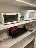 GE MICROWAVE OVEN, TOASTER OVEN, GLASS