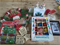 Vintage Christmas Ornaments, Bowring Coasters,