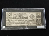 1835 The Washington County Bank $5 Note