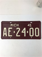Vintage Michigan License Plate