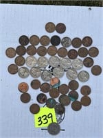 Wheat, pennies, older nickels