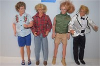 FOUR KEN DOLLS 1968 ORIGINAL CLOTHING