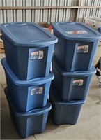 (6) Sterilite 10 gal tubs w/lids