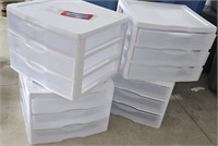 (4) Sterilite 3-drawer organizers