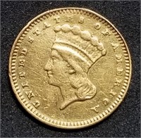 1878 US $1 Gold Indian Head Dollar