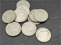 13- 1911 V Nickels