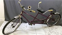 Vintage Schwinn Twinn Double Bicycle Pink W/ Horn