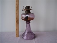 Antique Purple Tint Oil Lamp Base