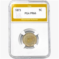 1873 Shield Nickel PGA PR66
