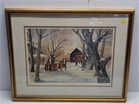 CHERRYDALE FARMS WATER COLOUR PAINTING BY PETER