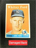 Whitey Ford New York Yankees Card Damaged