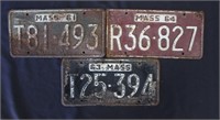 MA '61 & '63 Trailer License Plates & '64 R Plate
