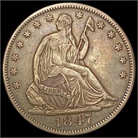 1847 Seated Liberty Half Dollar CLOSELY