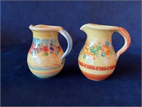 Hand painted French Mini Pitcher Pair