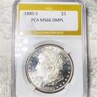 1880-S Morgan Silver Dollar PCA - MS 66 DMPL
