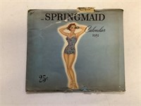 Springmaid 1951 pinup calendar