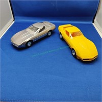 1980 & 1984 ERTL Corvette promo cars with box.