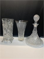Crystal Vases & Wine Decanter