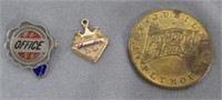 Chrysler pendant and office pin, etc.