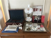 Lamp, Jewelry Box, Dresser Tray, Travel Kit, Etc.
