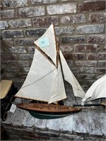 GREAT WOOD SAILING SHIP MODEL