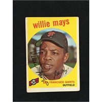 1959 Topps Willie Mays Signed Card