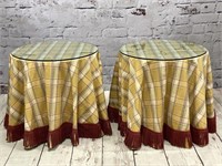 Pair of Decorator Tables w/ Table Cloths