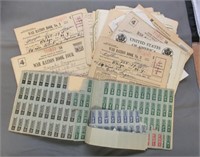 World War II ration books w/stamps