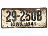 1941 Iowa License Plate