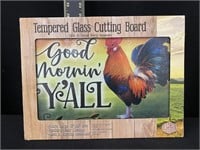 NIP Farmhouse Glass Cutting Board