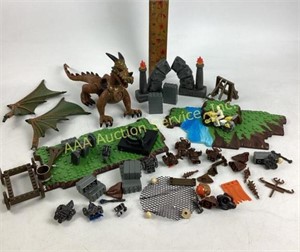 Lego parts- Mega Bloks Base Plates Dragons Castle