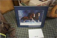 Chris Cummings print-2 large horses in the snow