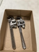 Two 10 Inch Pipe Wrenches
