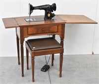 1952 Singer Model 201-2 Sewing Machine & Cabinet
