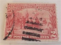 1907 2 Cent Jamestown Exposition Stamp
