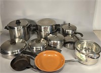 Lot of Different Brand Pots and Pans