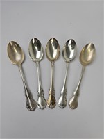5 towle sterling dessert/soup spoons