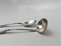 alvin sterling cream ladle, sugar spoon