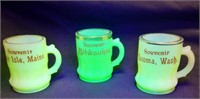 (3) Custard Souvenir Mugs 2"