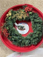 Christmas wreath and tote