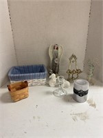 Baskets, Angel, candle, misc