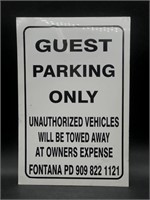 Metal Sign - Guest Parking Only - Unauthorized