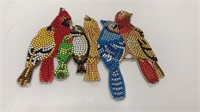 Jeweled Birds For Window Or Wall
