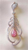 Natural Pink Diamond 18Kt Gold Pendant